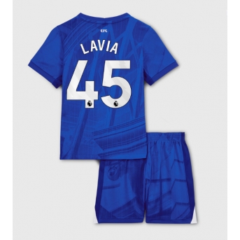 Billige Fotballdrakt Chelsea Romeo Lavia #45 Replika Hjemmedraktsett Barn 2025-26 Kortermet (med bukser)